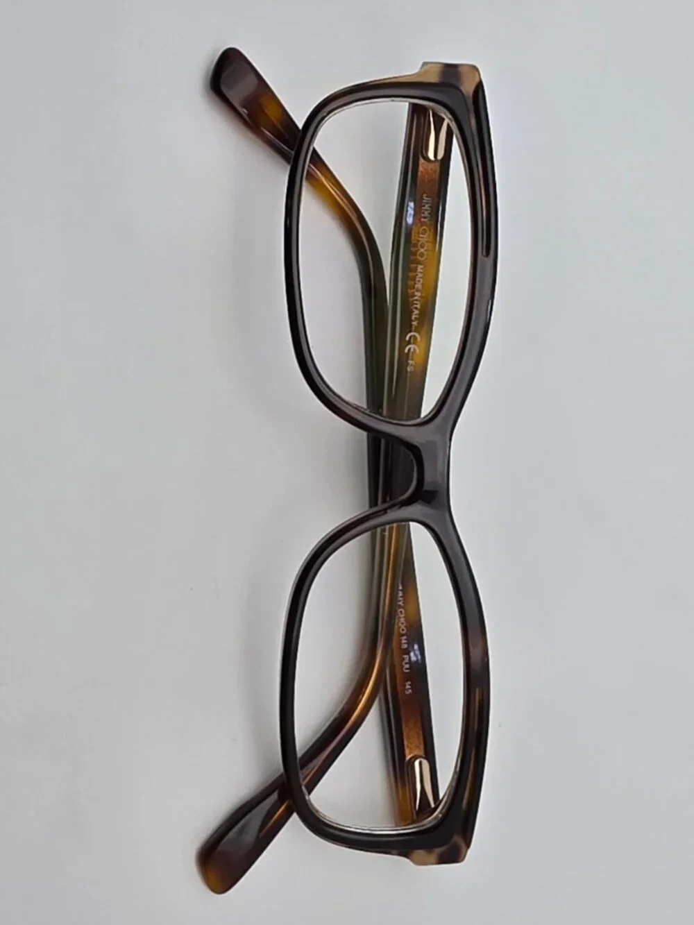 Jimmy Choo 148 Animal Havana Cat Eye Eyeglasses Frame w/ Flexhinge and Case 54mm
